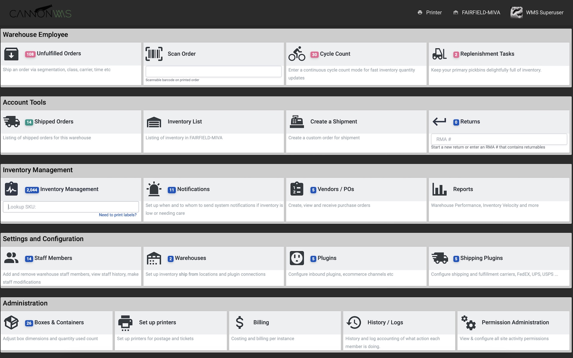 ShipCannon Dashboard